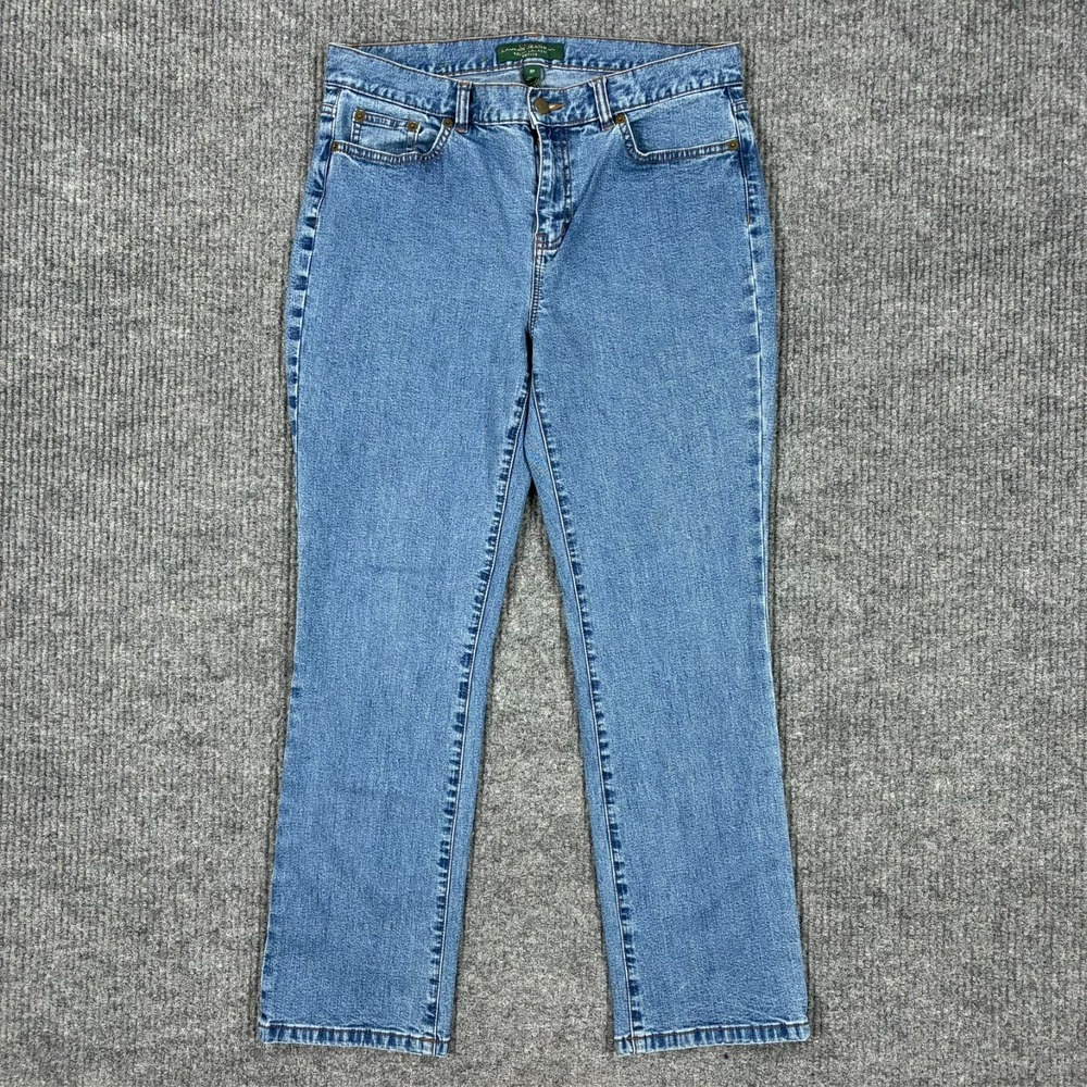 Lauren‎ Jeans Co Ralph Lauren Womens Straight Petite Size 8P Blue Denim Mid Rise